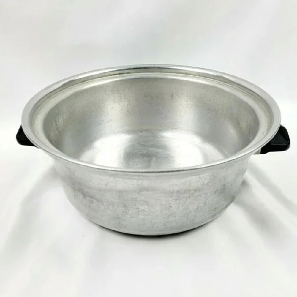 Premium Silver Cooking Pot with Black Handles